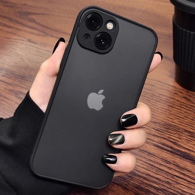 Luxo À Prova De Choque Fosco Caso De Telefone Para iPhone 15 14 13 12 11 16 Pro Max XR XS X 7 8 Plus Pára-Choques Capa T