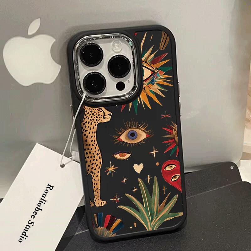 Capinha Capa de Anti queda Moldura de metal para fotos Padrãode tigre IPHONE XR XS MAX 11 12 13 14 15 16 PRO MAX 16 PLUS em Oferta na Shopee