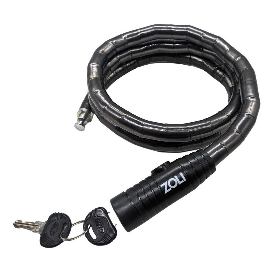 CADEADO ARTICULADO ANTIFURTO MOTO BIKE ZOLI CHAVE K3 18 X 1500 MM