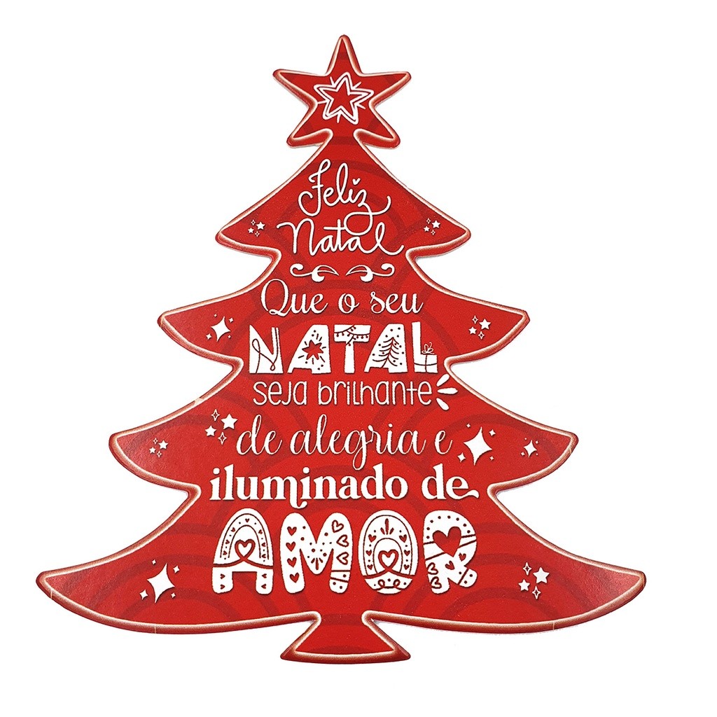 Cartão de agradecimento especial de Natal (formato de arovre) TAG de Natal Grande (13 x 11,5cm) — imagem 2 de 2