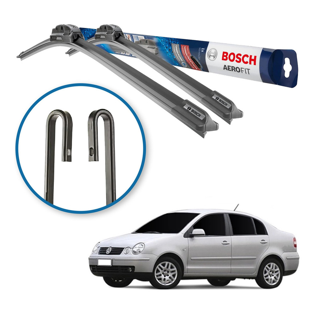 Palheta Limpador Parabrisa Original Bosch Volkswagen Polo Sedan 2002 A 2009 em Oferta na Shopee