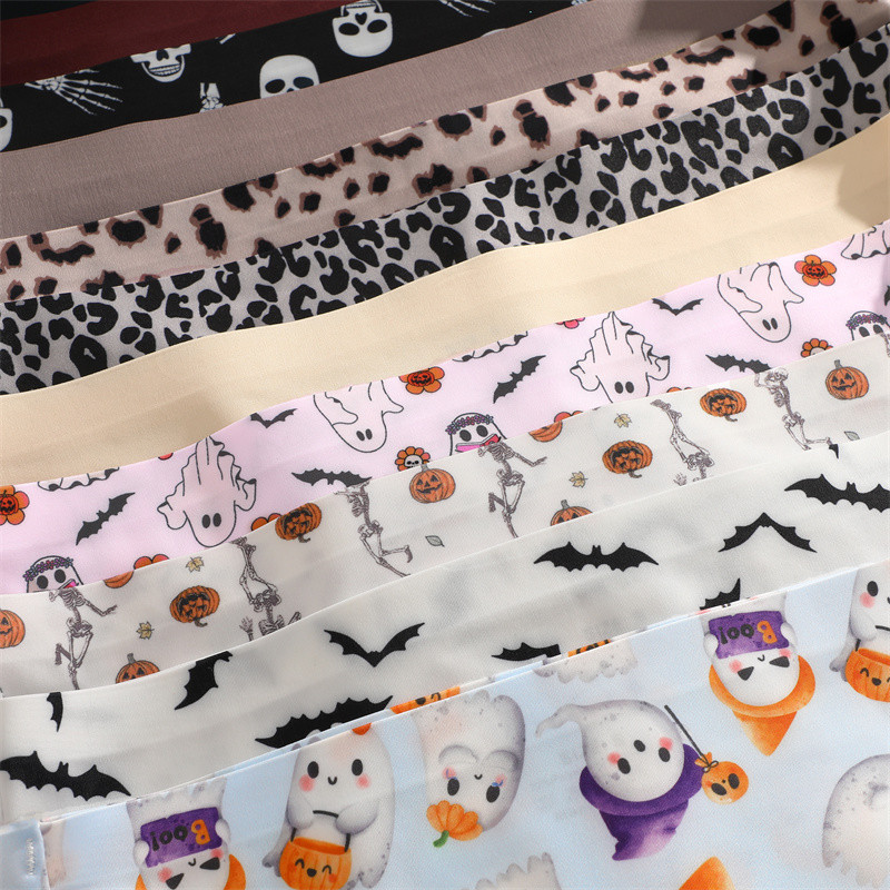Detalhes do FINETOO Boxer Sem Costura Para Mulher Roupa Interior De Halloween Lingerie Macia E Confortável
