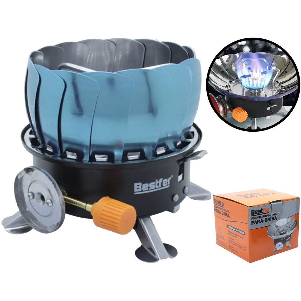 Fogareiro Portátil Para-Brisa A Gás 1 Boca Aço Fogão Portátil Para Camping Viagem Pesca em Oferta na Shopee