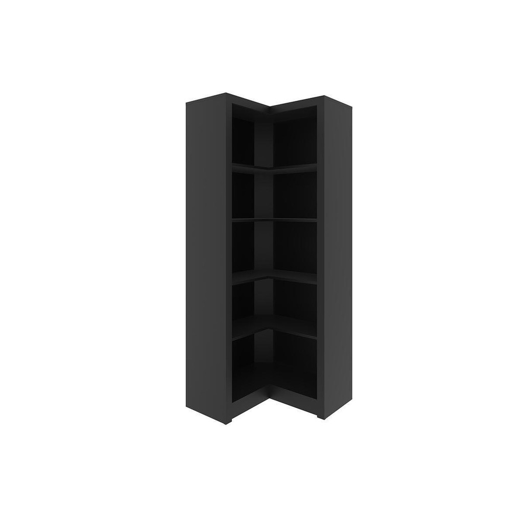 Modulado de Quarto Closet de Canto Oblíquo s/ Portas c/ 4 Prateleiras Aberto ME4132 Preto - Tecno Mobili em Oferta na Shopee