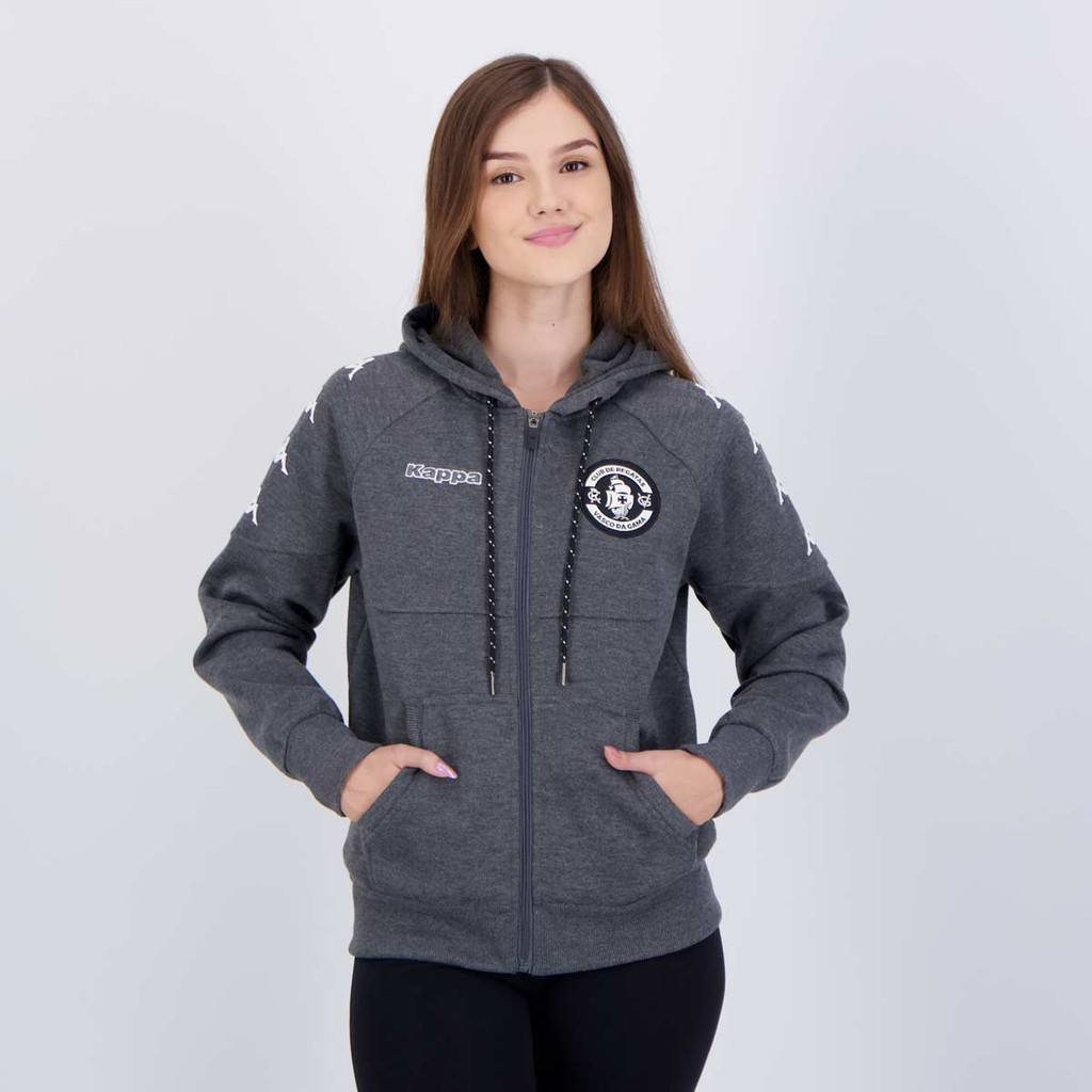 Jaqueta Kappa Vasco Piquet Feminina Cinza - Women Clothes