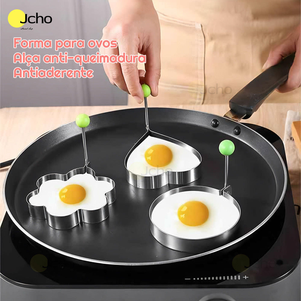 JCHO Forma molde de ovo frito cozinha ferramenta de cozimento  molde fritar ovos fritendo egg shaper em Oferta na Shopee