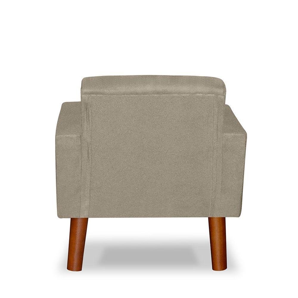 Detalhes do Mini Poltrona Cadeira Infantil Nina De Criança Suede Bege