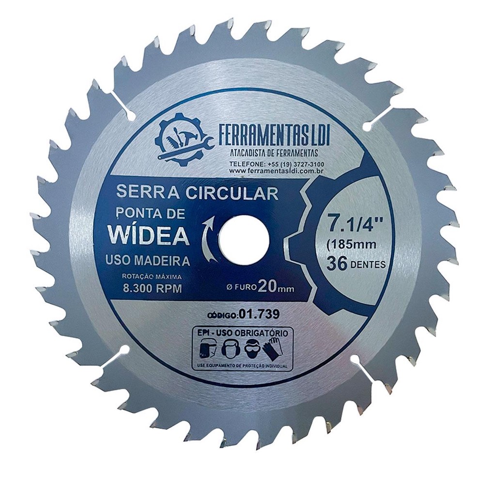 Disco Madeira Serra Circular Para Esmerilhadeira 36 Dentes