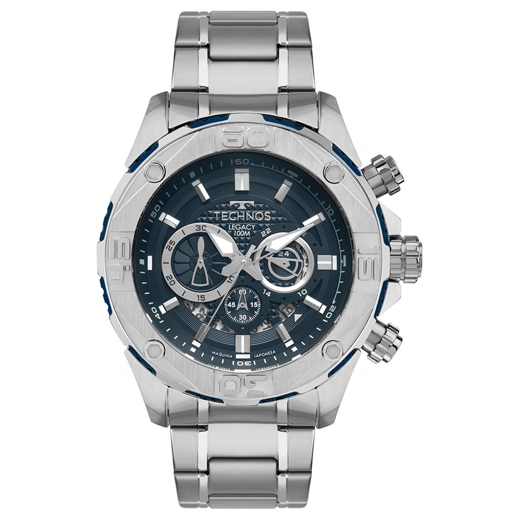 Relógio Technos Masculino Legacy Prata - JS25BBZ/1A
