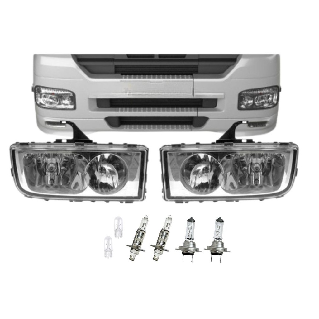 Par Farol Principal Para Caminhão Mercedes Benz Axor Após 2005 Com Lâmpadas em Oferta na Shopee