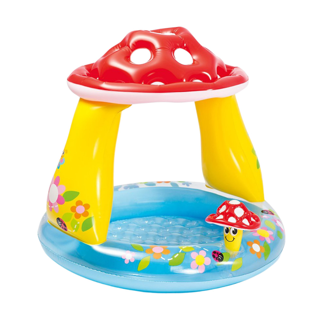 PISCINA INFANTIL INTEX COGUMELO 45L C/ COBERTURA PROTEÇÃO UV