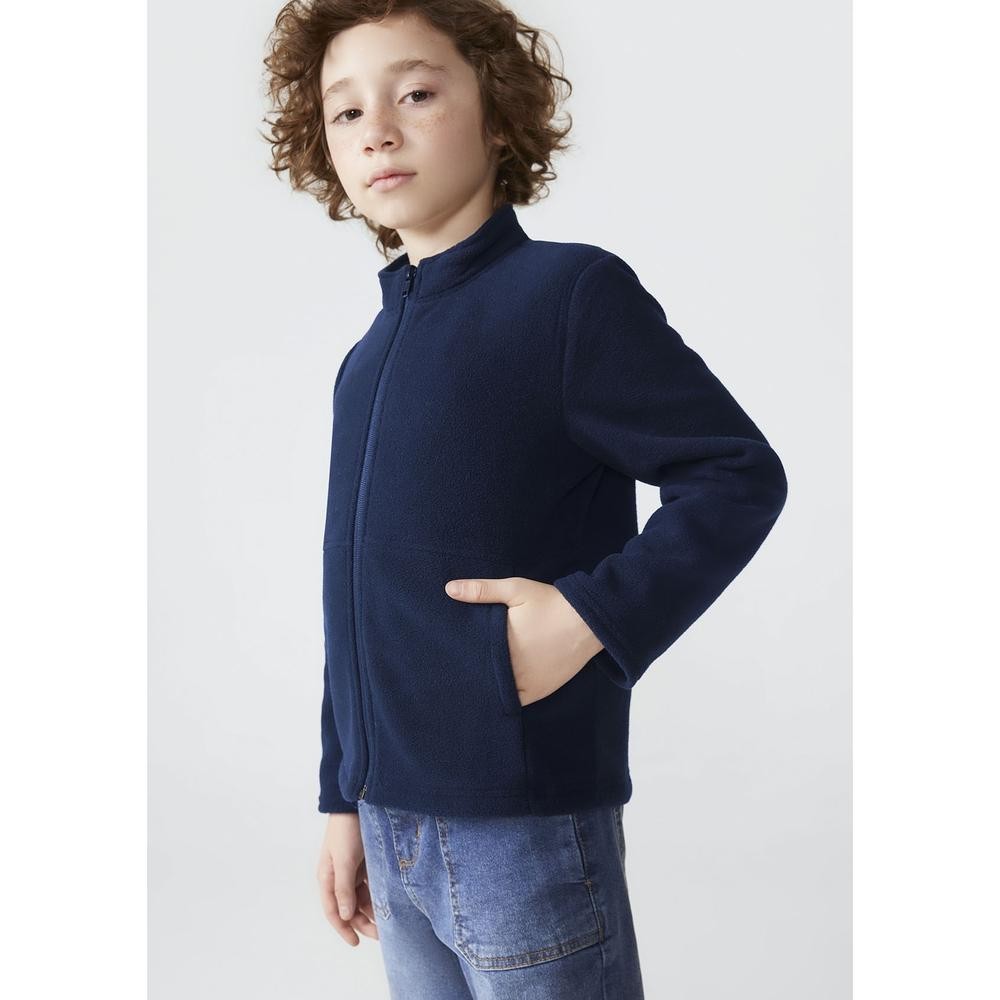 Jaqueta Infantil Unissex Gola Alta Em Fleece Hering Kids em Oferta na Shopee