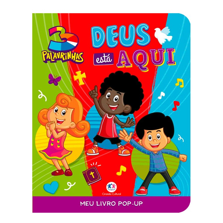 3 Palavrinhas | Deus Esta Aqui | Meu Livro Pop-up em Oferta na Shopee