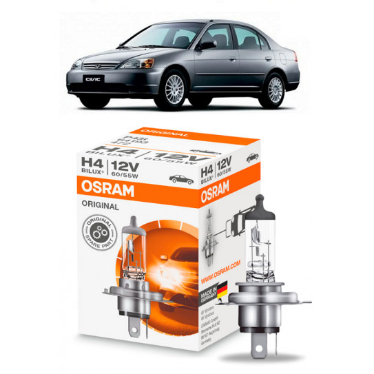 Lampada Farol Honda Civic 1999 2000 2001 2002 2003 H4 Original Osram
