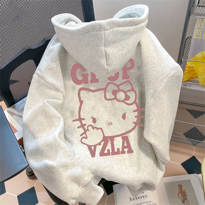 Americano High Street Estilo Hip Hop Impresso Moletom Com Capuz Coreano Ins Inverno Novo Grande Solto