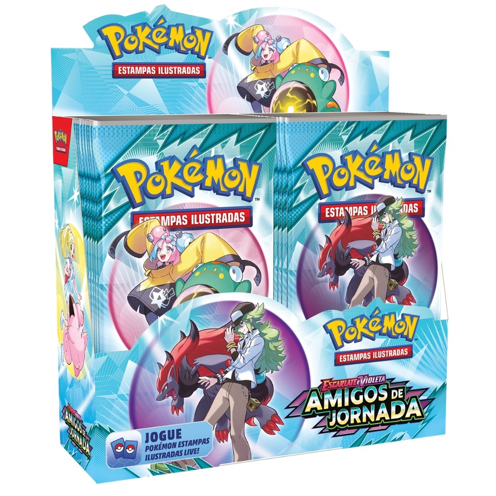 BOOSTER BOX 36 PACOTES AMIGOS DE JORNADA EV9 ESCARLATE E VIOLETA COPAG POKÉMON TCG CARTAS DISPLAY PT em Oferta na Shopee