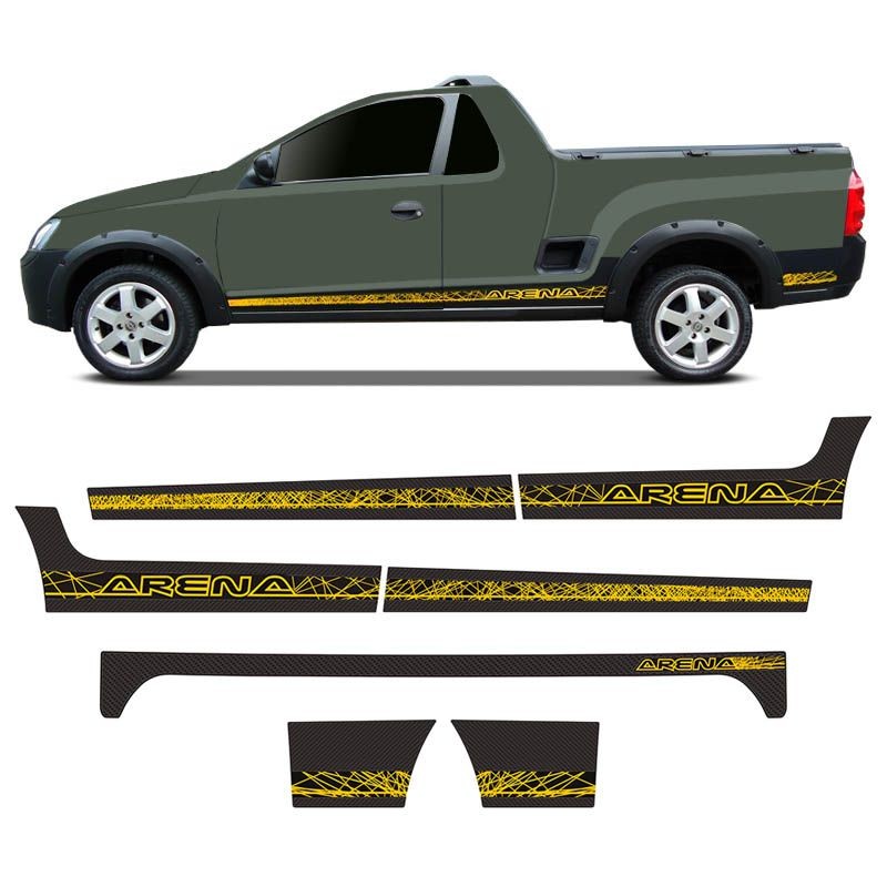 Kit Faixa Montana Arena 2010 Adesivo Lateral E Traseiro em Oferta na Shopee