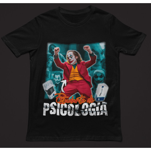 Camiseta Meme Cursos faculdade Psicologia "Estudante de Psicologia"