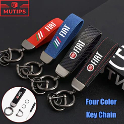 Chaveiro Fiat Car Pure Color De Camurça De Alta Qualidade Com Logotipo De Fibra De Carbono Para Strada Argo Mobi Toro Fa