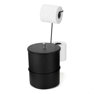 Suporte De Papel Higienico e Lixeira Preta 5L em Oferta na Shopee