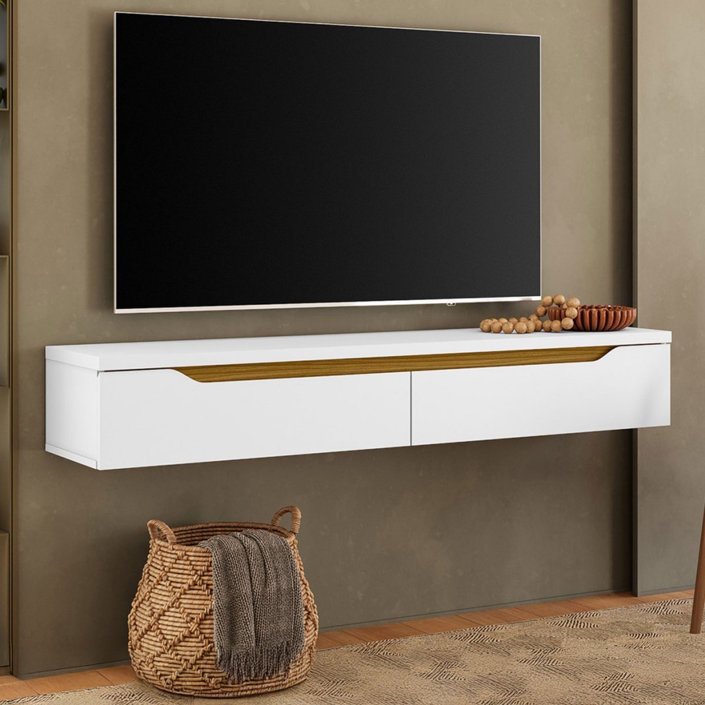Rack para TV Até 50 Polegadas Suspenso Uno 2 Portas  - Olivar Móveis - Home & Living