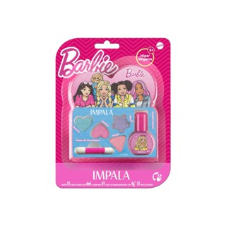 Kit Esmalte Paleta Maquiagem Kids Barbie Infantil Impala em Oferta na Shopee