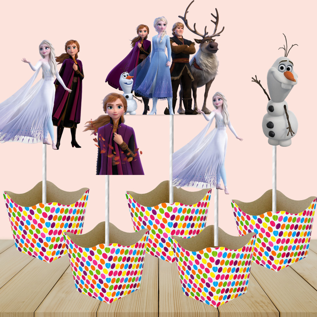 20 Apliques FROZEN 2 para centro de mesa grande Tags Tubetes Docinhos Festa Enfeites para Aniversário