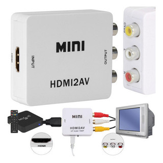 Conversor De Hdmi P/ Av Hd Video Full Video Games Laptop Nootbook DVD SmarthTV TV Monitores 1080p