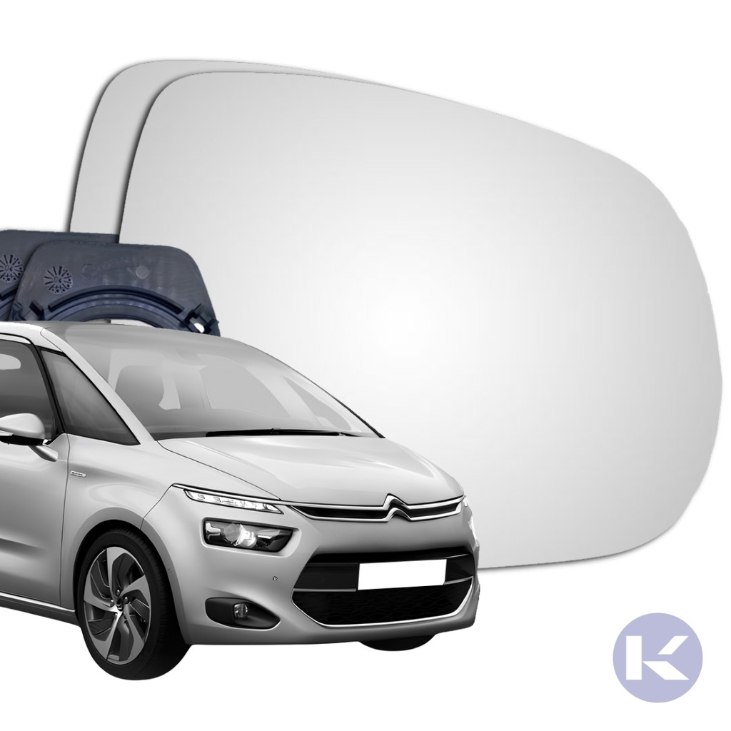 Lente Espelho Retrovisor Convexo Com Base Grand Picasso C4 Picasso 2010 a 2016