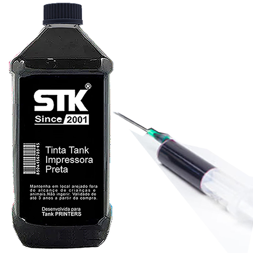 Refil Tinta STK Compatível Epson L375 L395 L3150 L3110 L3210 L3250 L800 L805