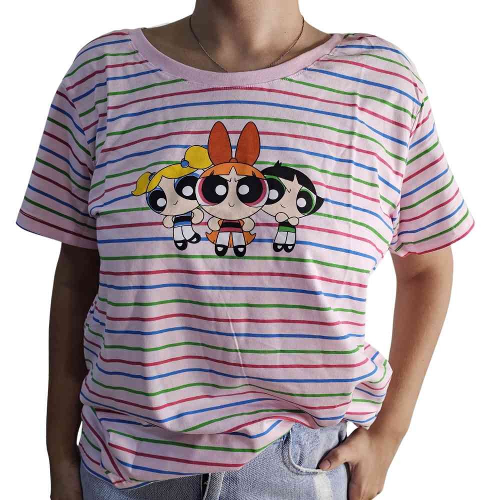 Camiseta Nerd Geek Feminina As Menin Super Poderosas Rainbow