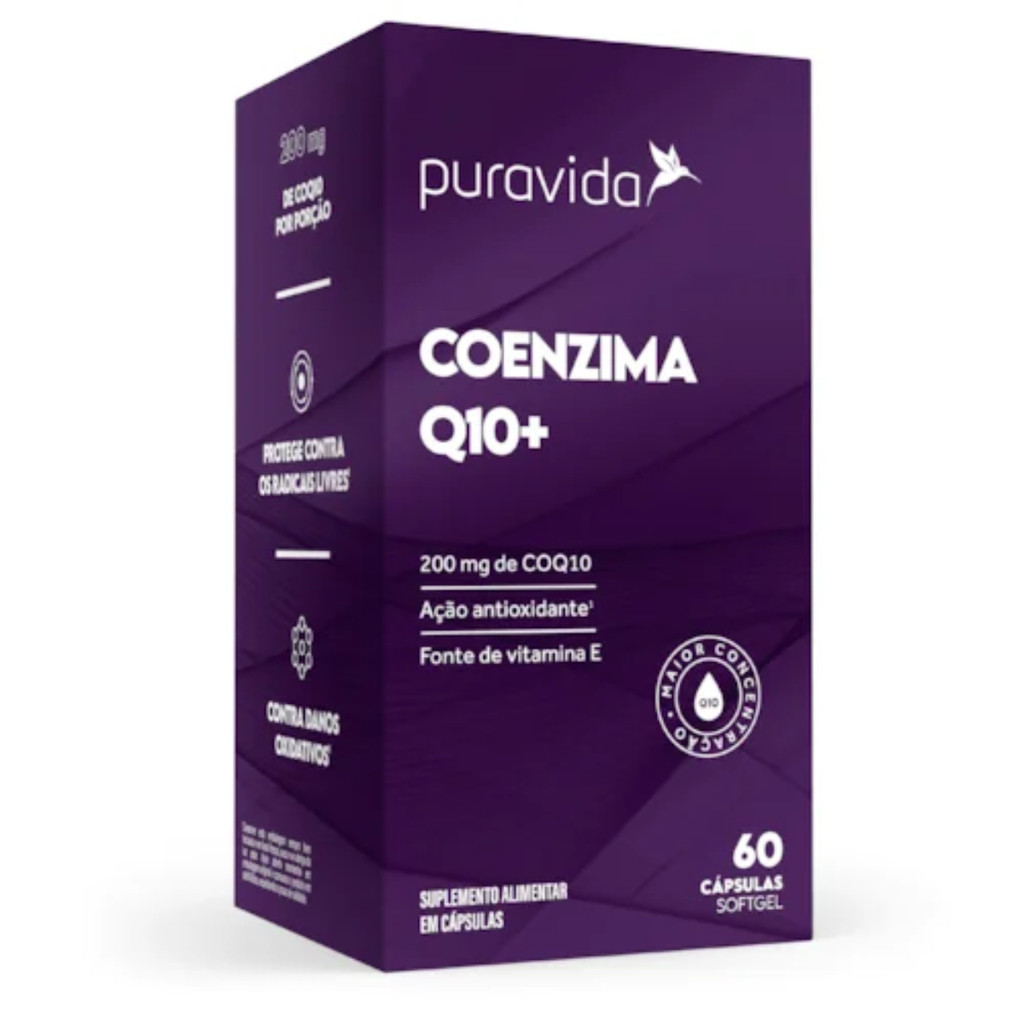 Coenzima Q10+ Pote Com 60 Cápsulas de 200mg Pura Vida