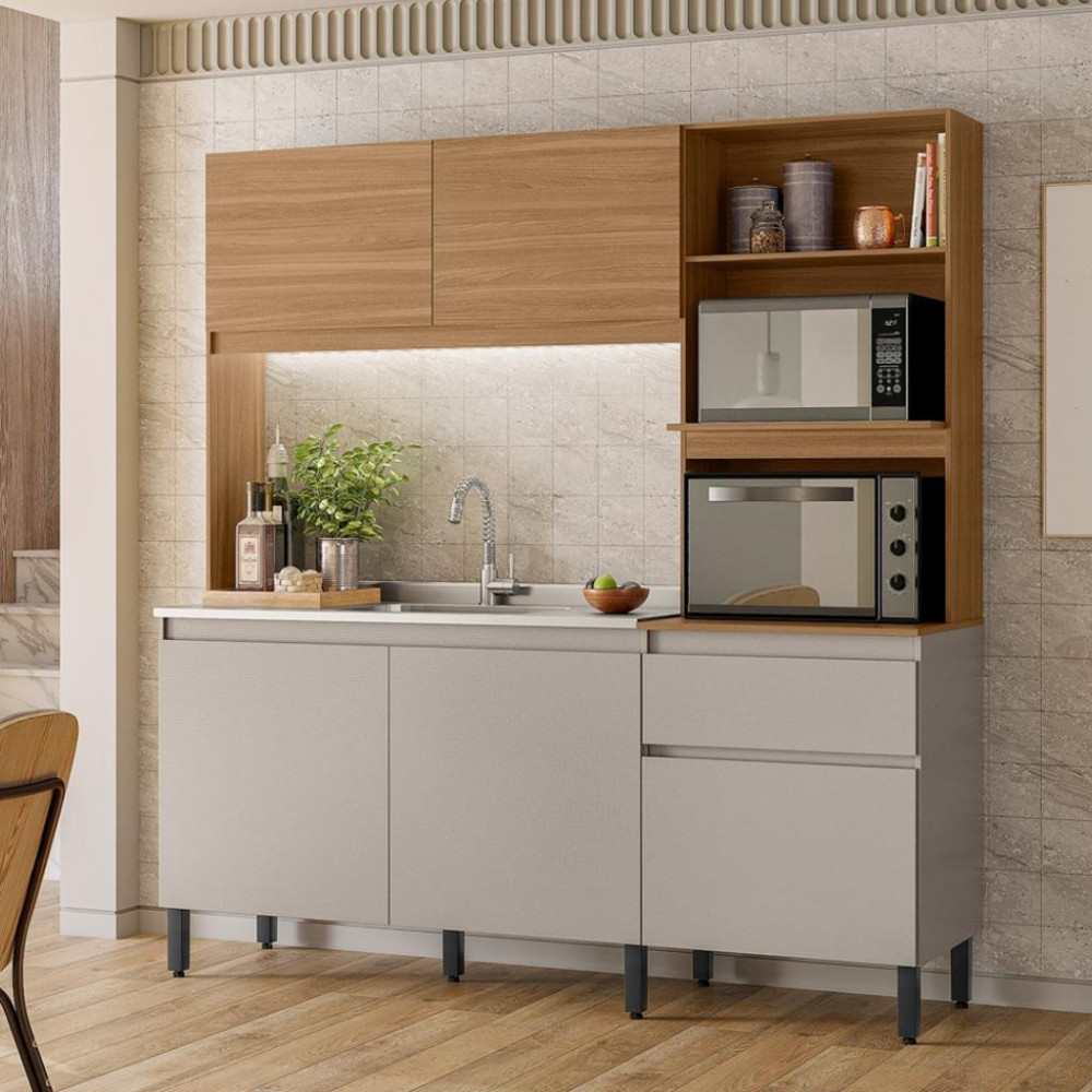 Cozinha Compacta 5 Portas 1 Gaveta Amaranto Demóbile - Home & Living