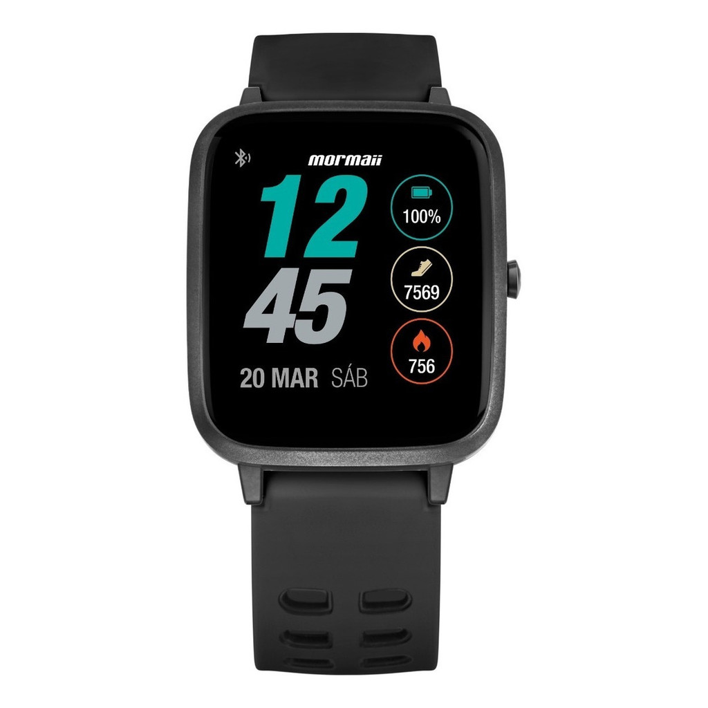 Relógio Smartwatch Mormaii Life Masculino Feminino Preto Rose Cinza