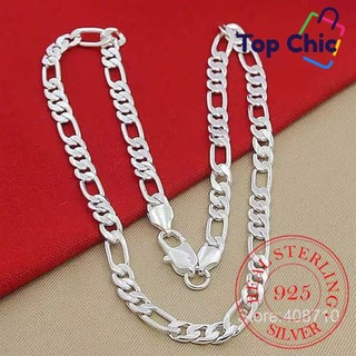 Estilo moderno: Colar Masculino e Feminino de Prata Esterlina 925, 6mm/8mm