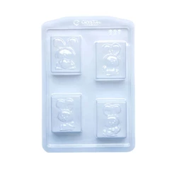 Forma de Acetato Coelhos 3 Partes - Ref. FP229 - 1 unidade - Crystal Forming - Rizzo