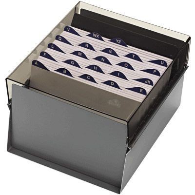 Fichario 5x8 mesa com indice abecedario acrimet 923 fume em Oferta na Shopee