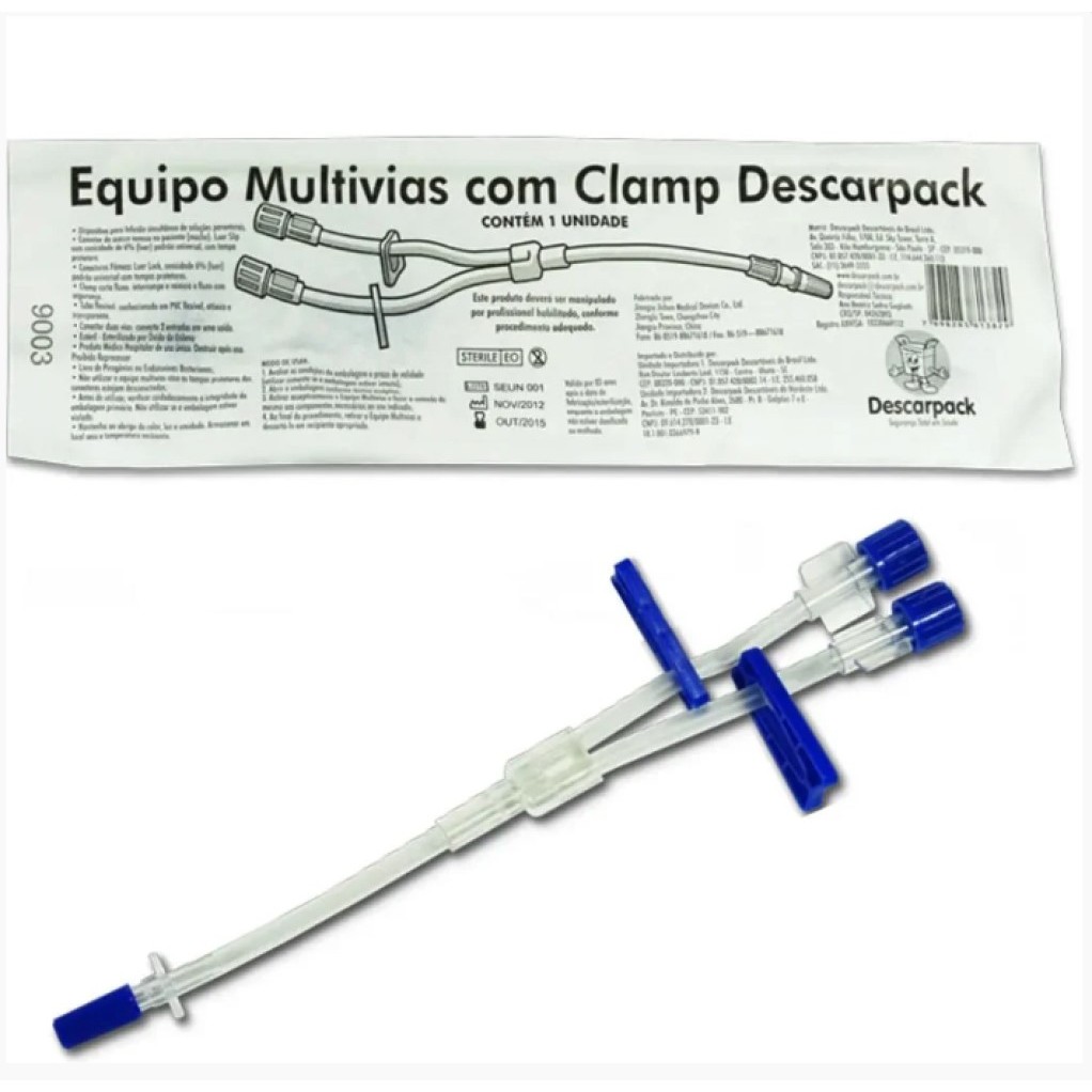 Equipo Macrogotas Duas Vias Pacote C 20 Unades Descarpack Original