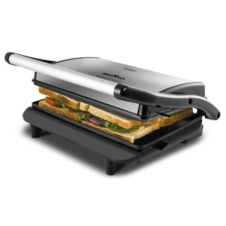Sanduicheira Grill Britânia Press BGR27I | Chapas com revestimento antiaderente, 850W, Inox em Oferta na Shopee