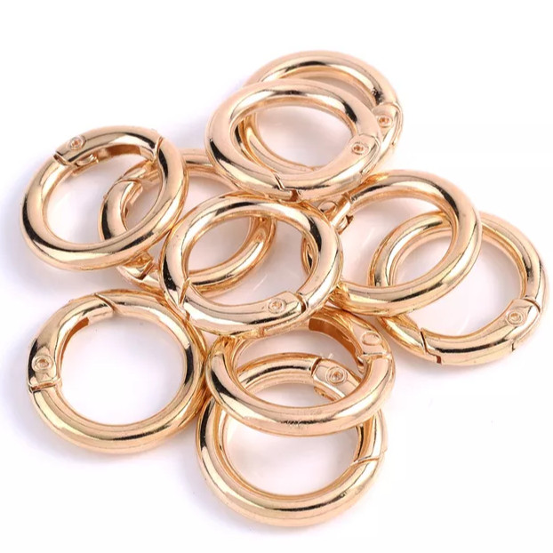 Kit 10 Mosquetão Argola Articulado - bolsa - coleira - chaveiro - artesanato em Oferta na Shopee