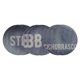 Kit Prato Raso Tramontina Churrasco Stone Em Porcelana 28 Cm 6 Peças em Oferta na Shopee