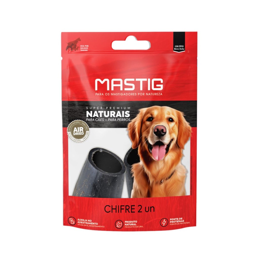 Kit Mordedor Para Cães Chifre Bovino MASTIG – 2 Pacotes 4 Un