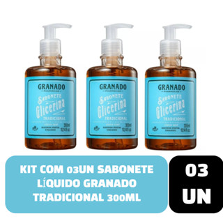 Kit com 03un Sabonete Líquido Granado Tradicional 300ml em Oferta na Shopee