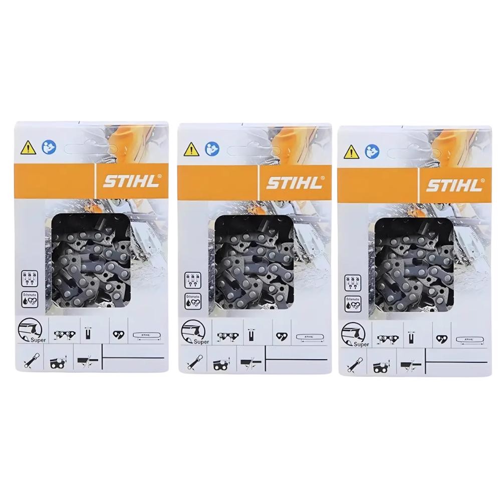 Kit com 3 Correntes para Motoserras MS 170/180 22 Dentes STIHL