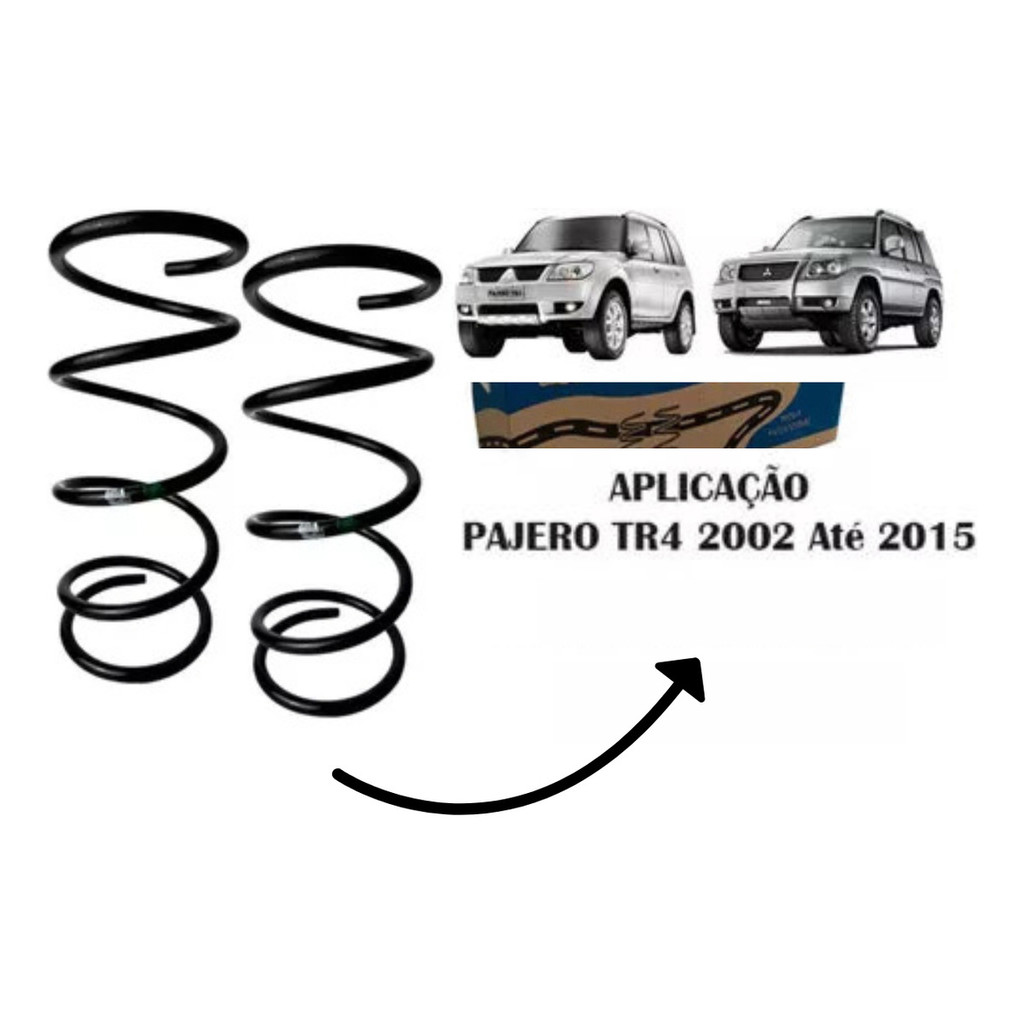 Par De Mola Dianteira Pajero TR4 Mitsubishi 2002-2015 Código CIN733