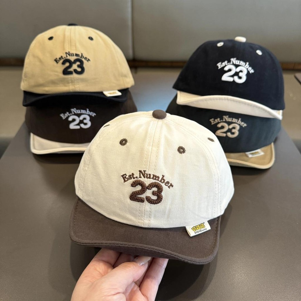 Boné de Beisebol Versátil com Alfabeto para Meninos e Meninas, Boné de Bico de Pato de Verão