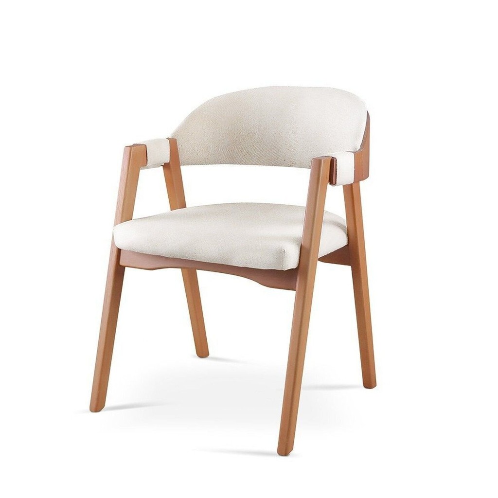 Kit 2 Cadeiras para Mesa de Jantar Gaia Linho Nude em Oferta na Shopee