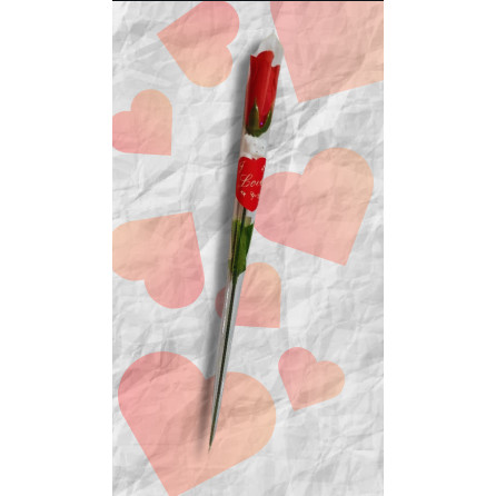 Rosa c/ Ursinho 37cm