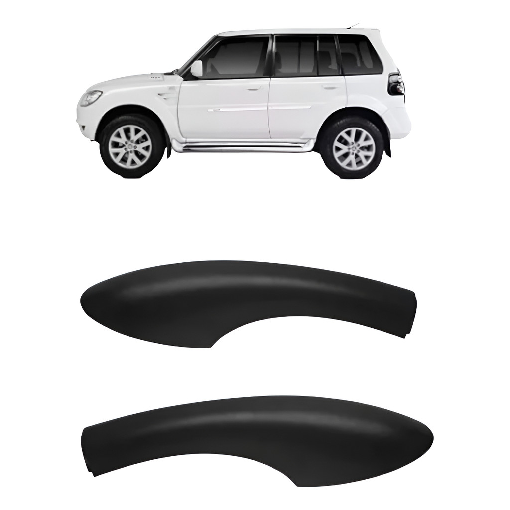 Par Acabamento Rack D Teto  Pajero Dianteiro Sport Tr4 Preto