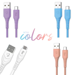 Cabo USB Tipo-C para Celular, Carga Rápida 15W 3A, 1,2m, Colorido, ELG TC12